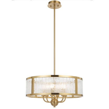 NOREL 6 Pendant Light - Antique Gold / Clear