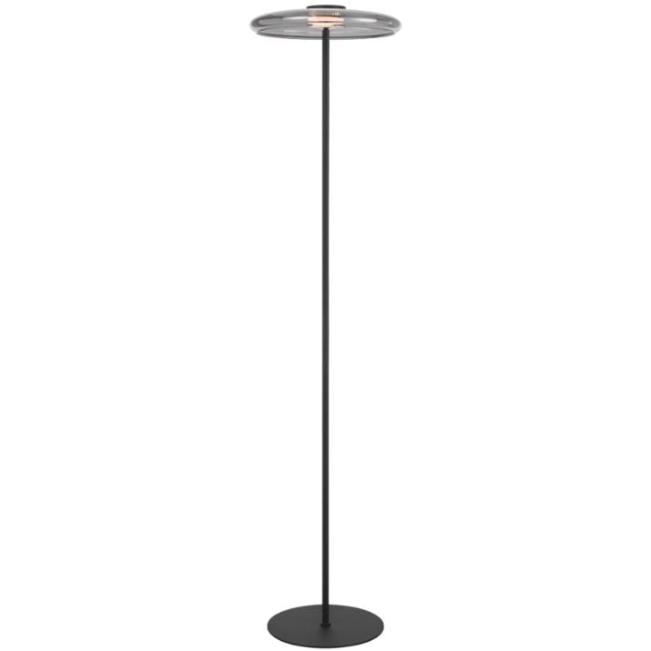 Amity LED Floor Lamp - Black / Smoke