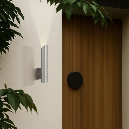 Penros Single Exterior Wall Light - Stainless Steel