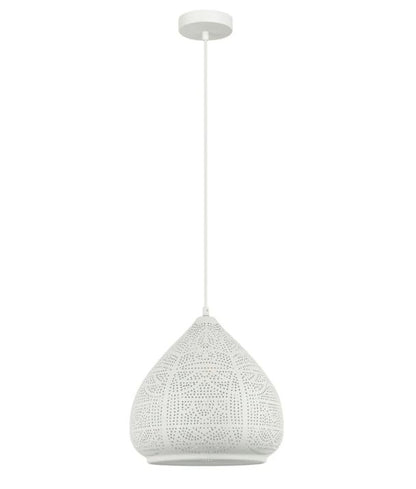 MARRAKESH: Bohemian Interior Ellipse Shape Pendant Lights - White