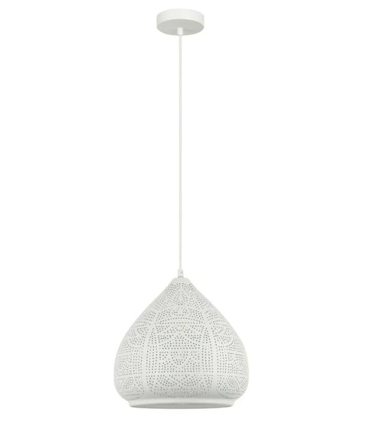 MARRAKESH: Bohemian Interior Ellipse Shape Pendant Lights - White