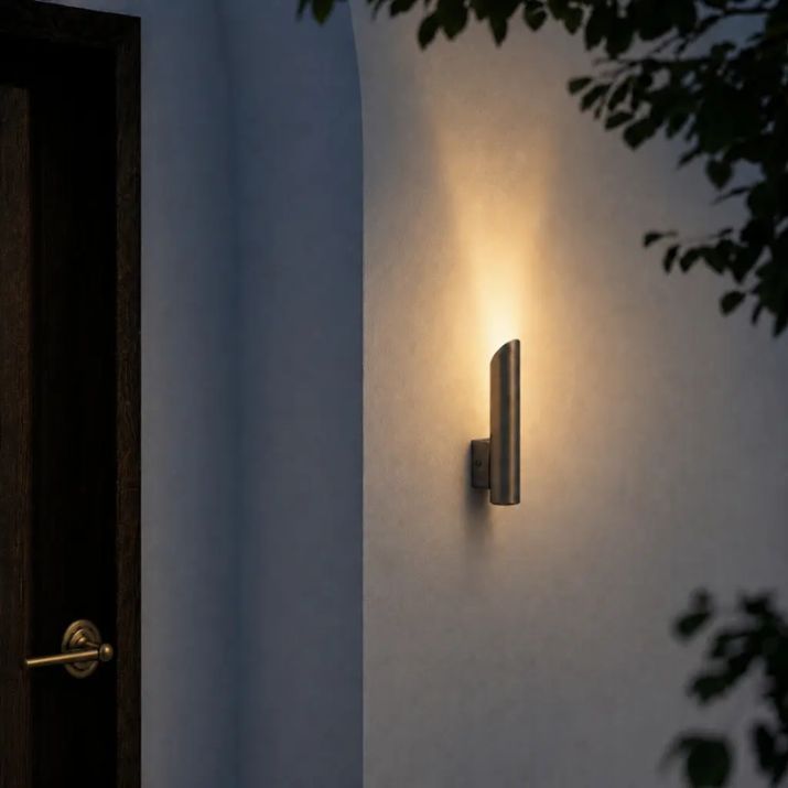Penros Single Exterior Wall Light - Antique Brass
