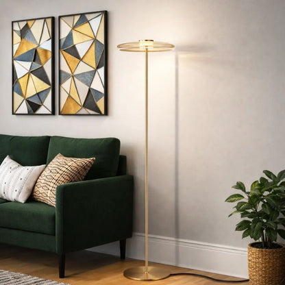 Amity LED Floor Lamp - Brass Matt | Amber