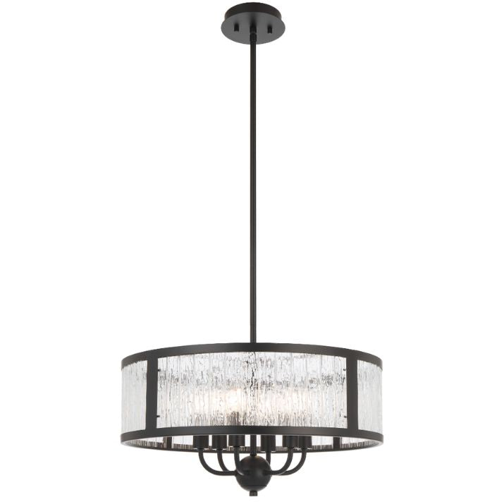 NOREL 6 Pendant Light - Black / Clear