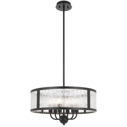 NOREL 6 Pendant Light - Black / Clear