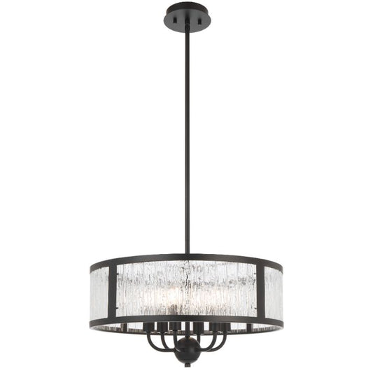 NOREL 6 Pendant Light - Black / Clear
