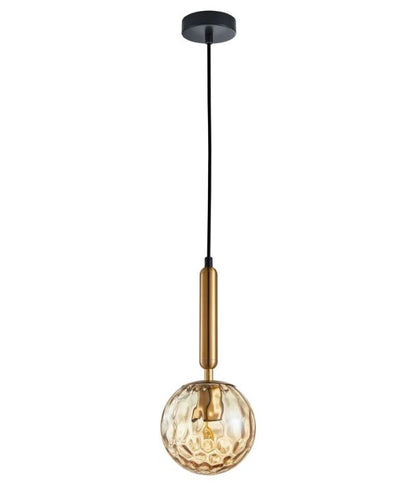 TRATTINO: Interior Smokey Black Spherical Glass Pendant Light