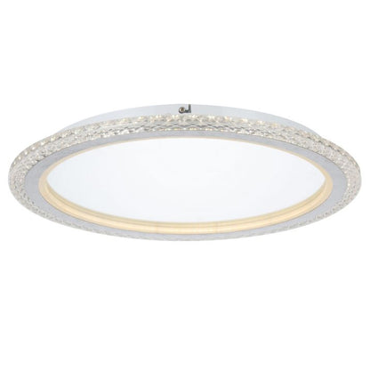 50CM 32W 3CCT LED Oyster Dimmable Ceiling Light - Chrome