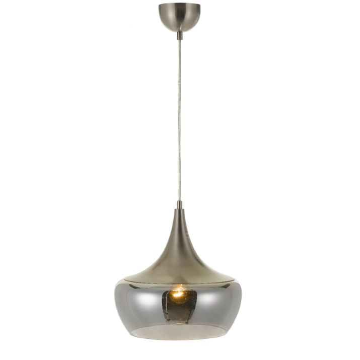 LANDY Pendant Light - Nickel/Smoke