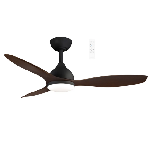 Elite DC Matt Black/Walnut 48″ Smart Ceiling Fan With WIFI Remote Control + LED light