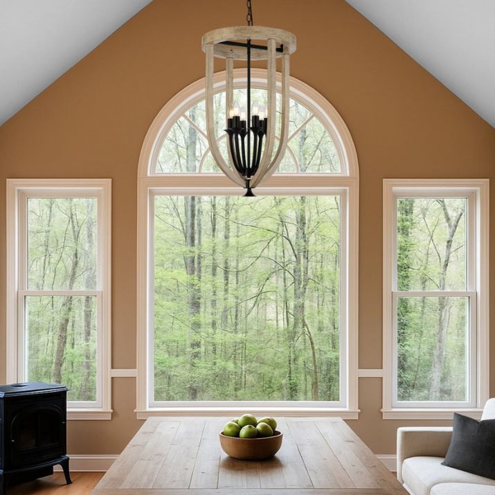 HOSLEY 6 Pendant Light  - Woodi Black