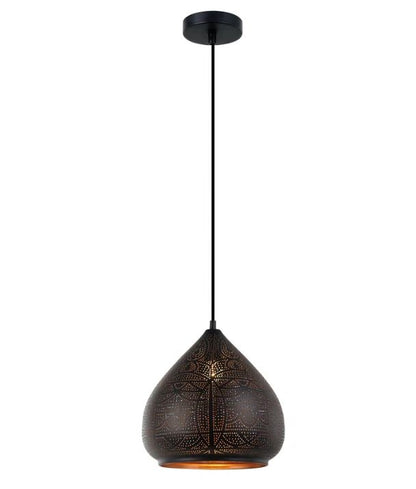 MARRAKESH: Bohemian Interior Ellipse Shape Pendant Lights - Black