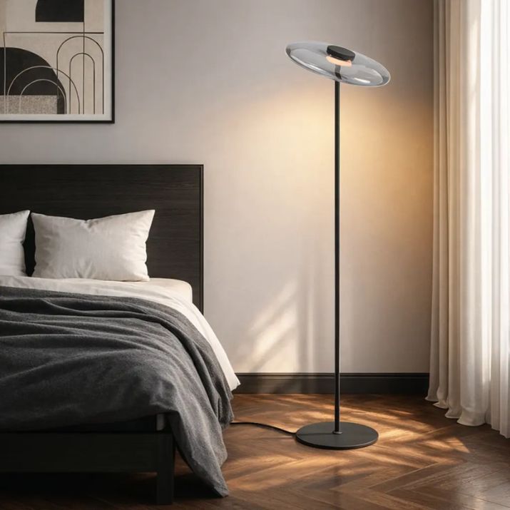 Amity LED Floor Lamp - Black / Smoke