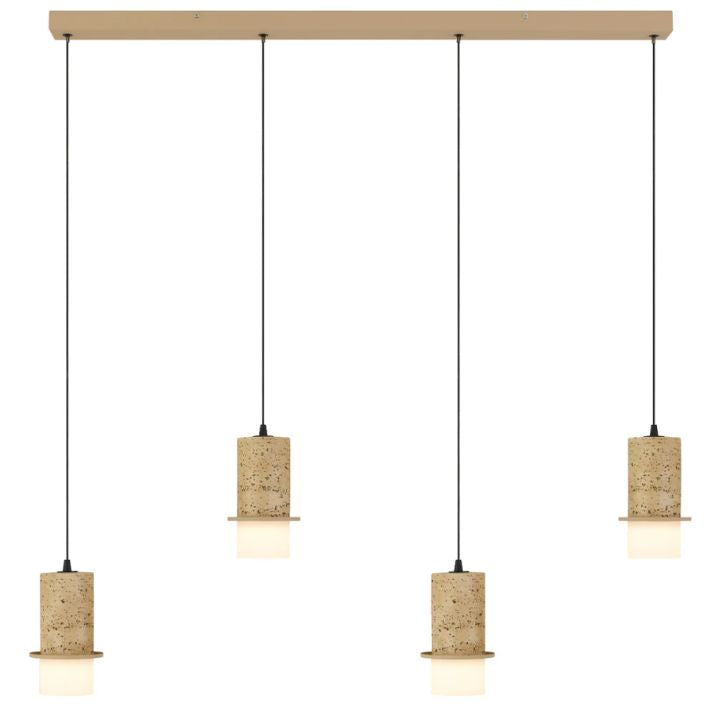Kolisa 4 Light Bar Pendant - Travertino