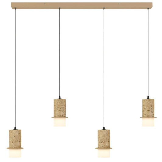 Kolisa 4 Light Bar Pendant - Travertino