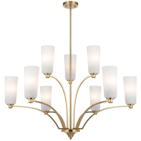 Brevan 9 Light Pendant - Antique Gold
