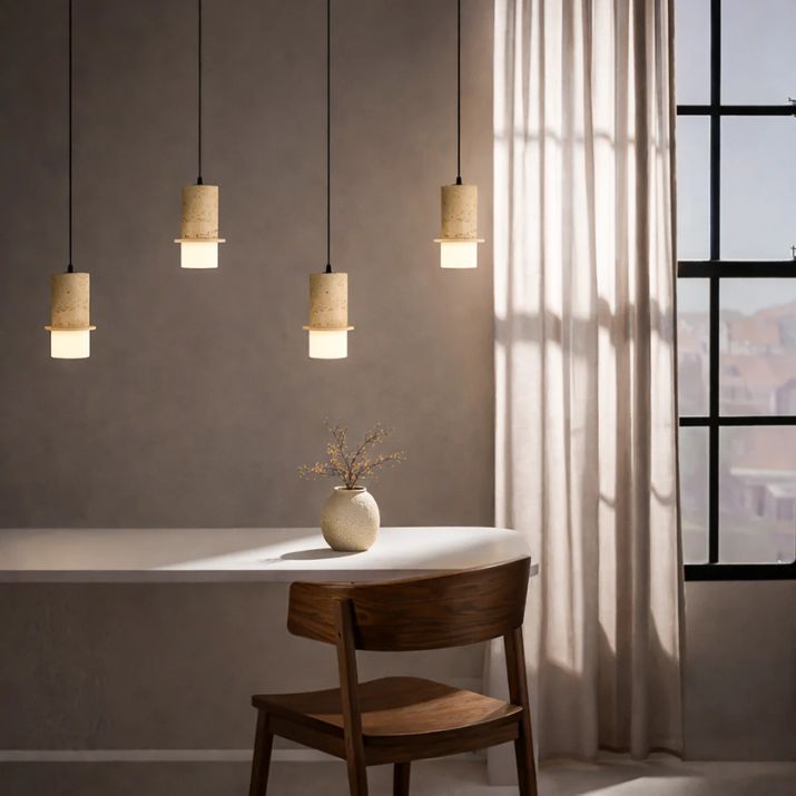 Kolisa 4 Light Bar Pendant - Travertino