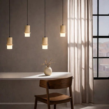 Kolisa 4 Light Bar Pendant - Travertino