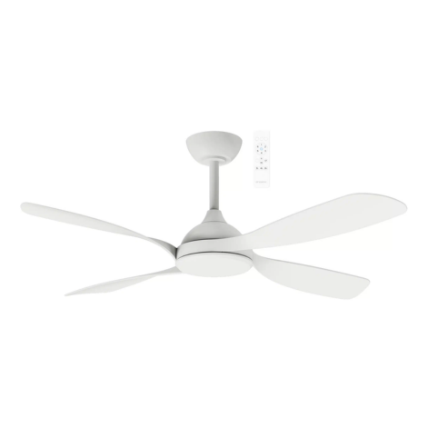 Hampton DC 52″ Matt White Smart Ceiling Fan With WIFI Remote Control