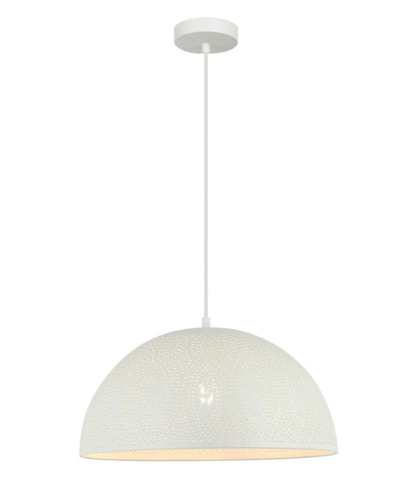 MARRAKESH: Bohemian Interior Dome Shape Pendant Lights - White
