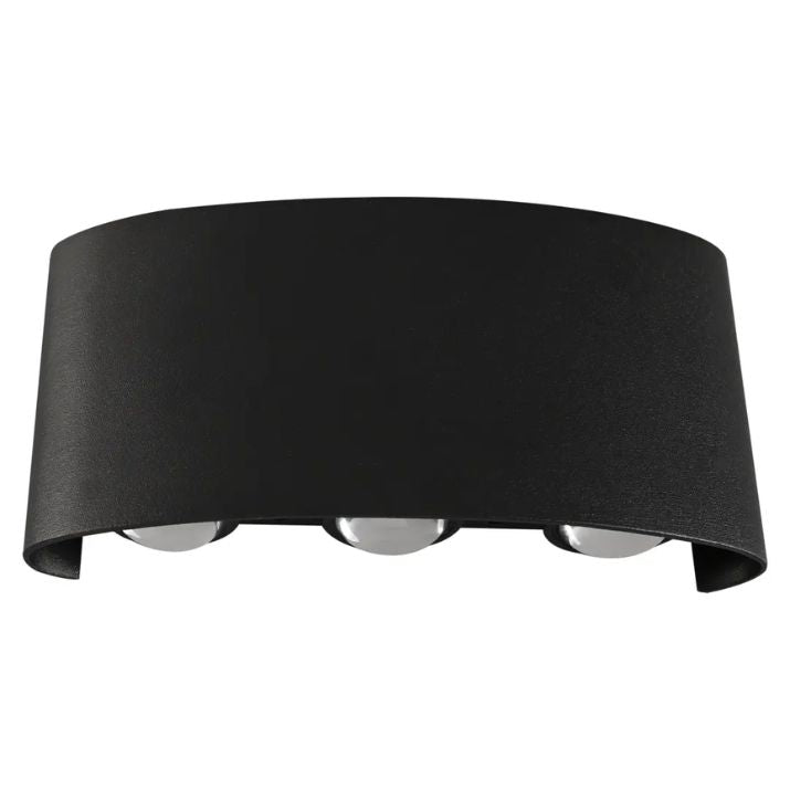 Calibo Bold 8W Multi-Beam Exterior Up/Down LED Wall Light - Black
