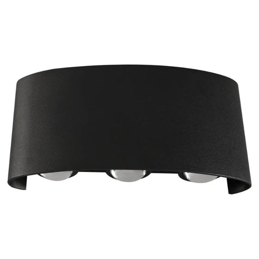Calibo Bold 6W Multi-Beam Exterior Up/Down LED Wall Light - Black