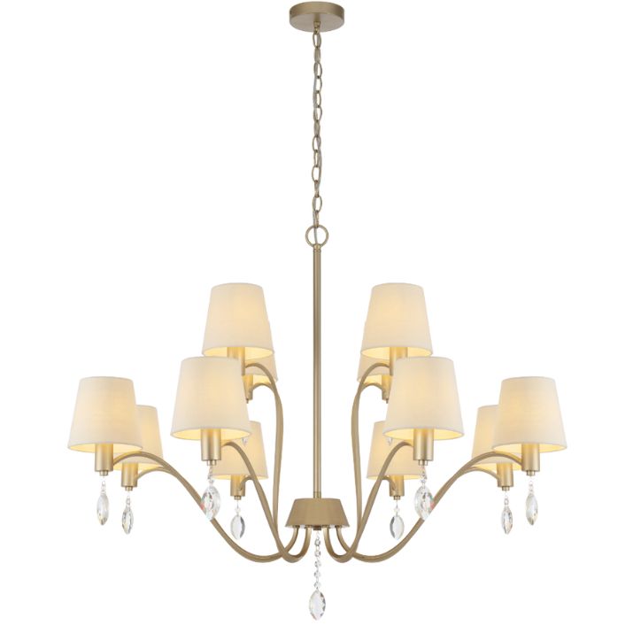 MALVERN 12 Light Pendant - Antique Silver