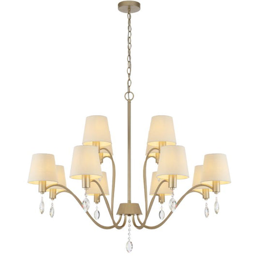 MALVERN 12 Light Pendant - Antique Silver