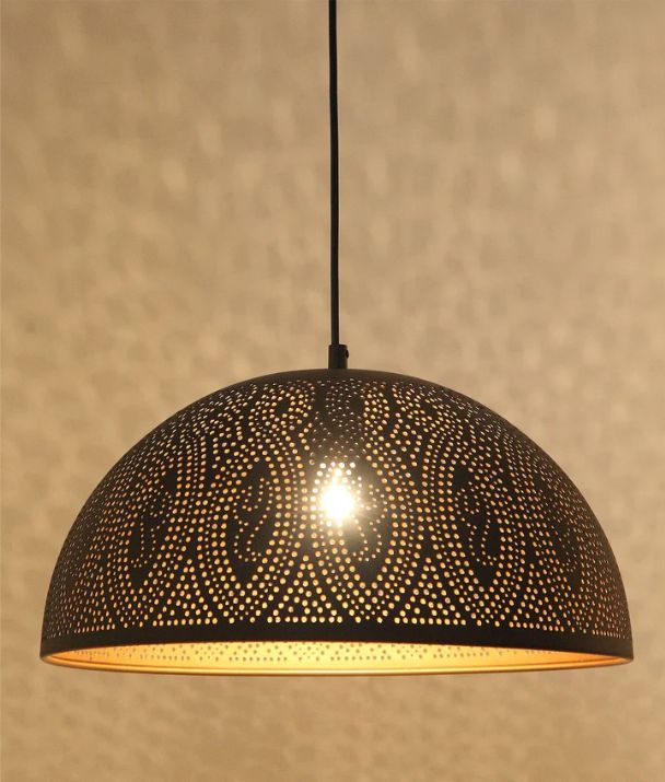 MARRAKESH: Bohemian Interior Dome Shape Pendant Lights - Black