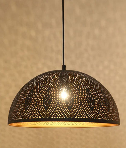 MARRAKESH: Bohemian Interior Dome Shape Pendant Lights - Black