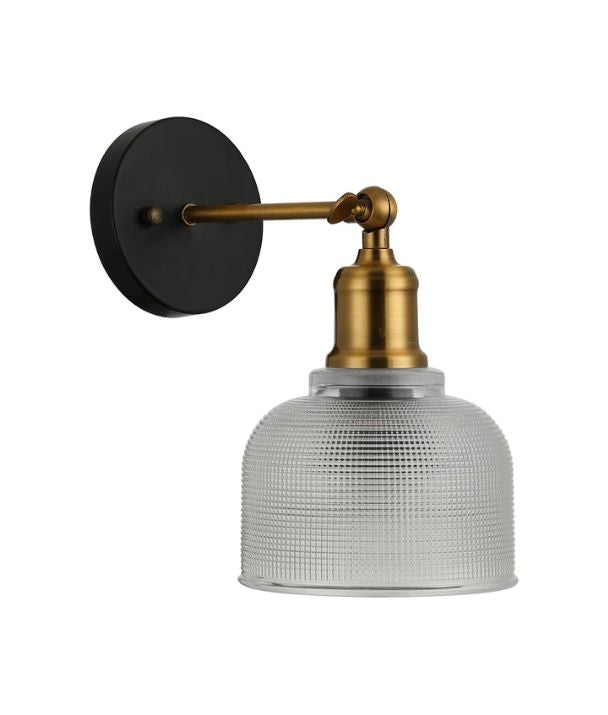 BELL: Interior Dome Clear Segmented Glass Wall Light