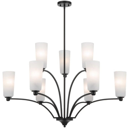 Brevan 9 Light Pendant - Black