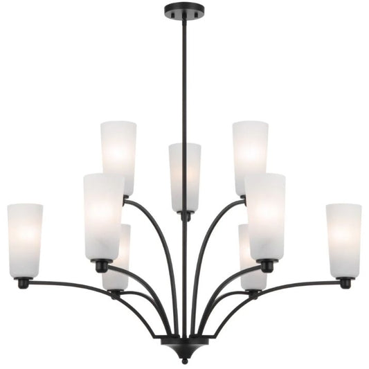 Brevan 9 Light Pendant - Black