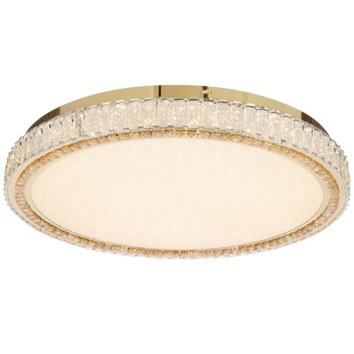 LUCENT 60CM 128W 3CCT LED Oyster Ceiling Light - Gold