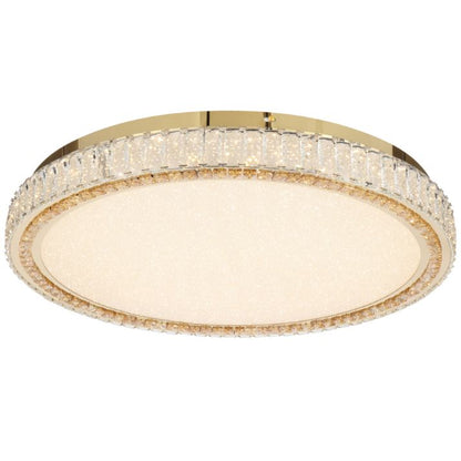 LUCENT 60CM 128W 3CCT LED Oyster Ceiling Light - Gold