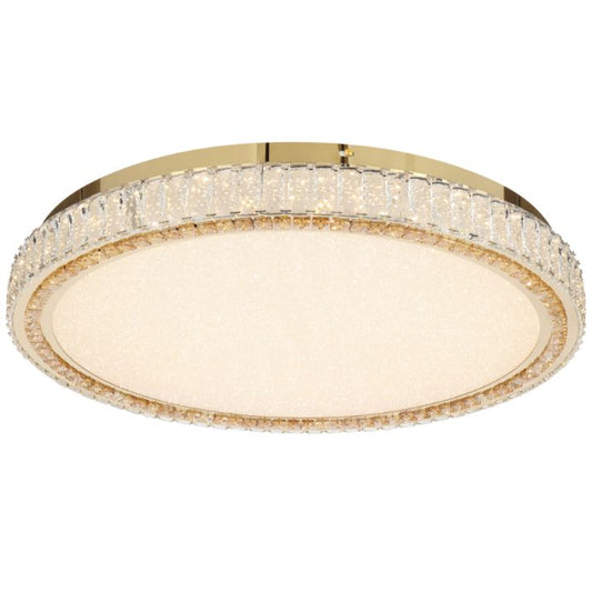 LUCENT 60CM 128W 3CCT LED Oyster Ceiling Light - Gold