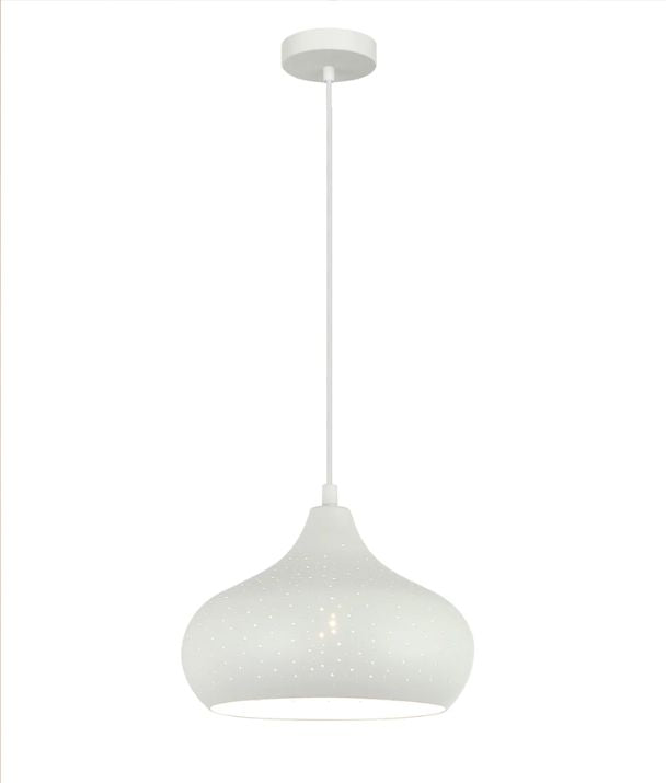MARRAKESH: Bohemian Interior Champagne Glass Shape Pendant Light - White