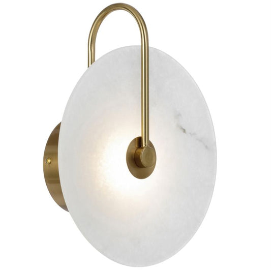ZONDER LED Wall Light - Antique Gold/White Marble