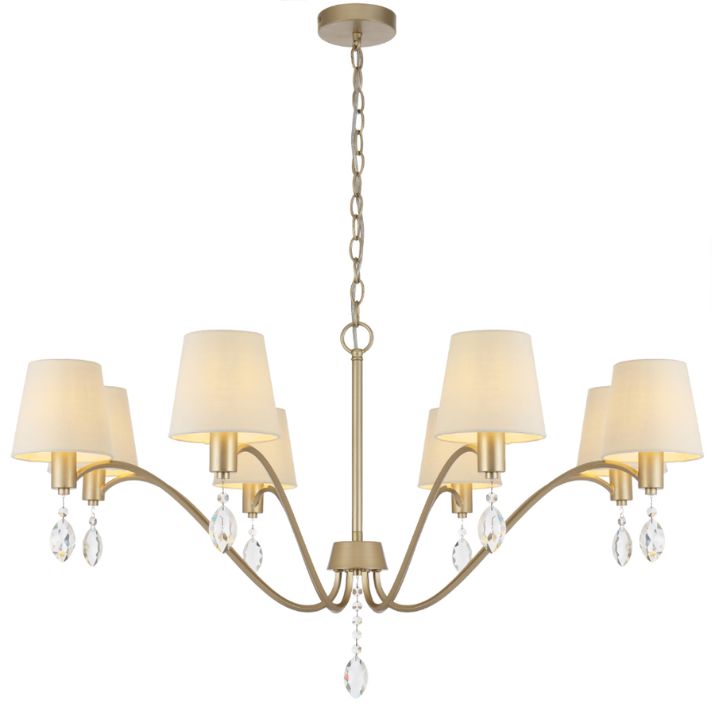 MALVERN 8 Light Pendant - Antique Silver