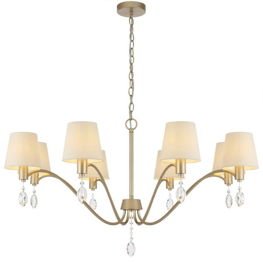 MALVERN 8 Light Pendant - Antique Silver
