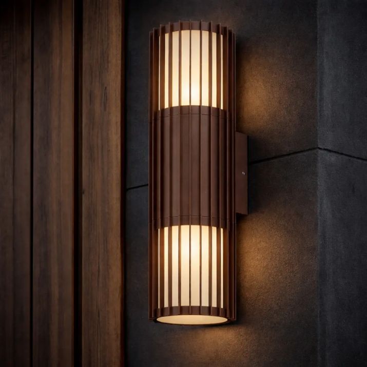 Cashel Twin Exterior Wall Light - Corten