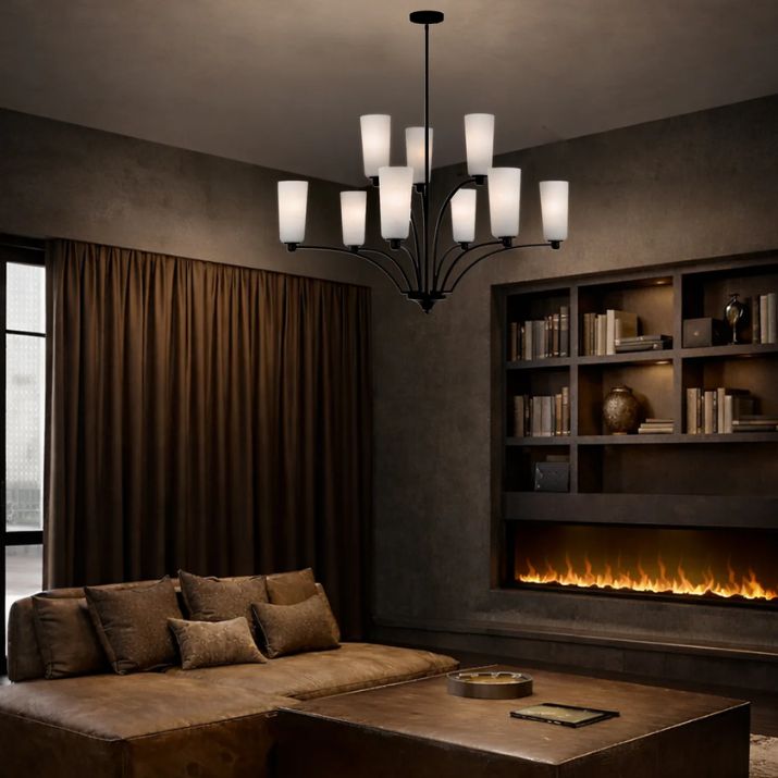 Brevan 9 Light Pendant - Black