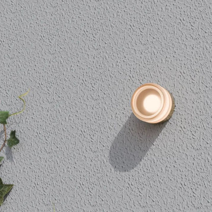 Gull Round Ribbed Acrylic 3CCT LED Exterior Wall Light - Brass