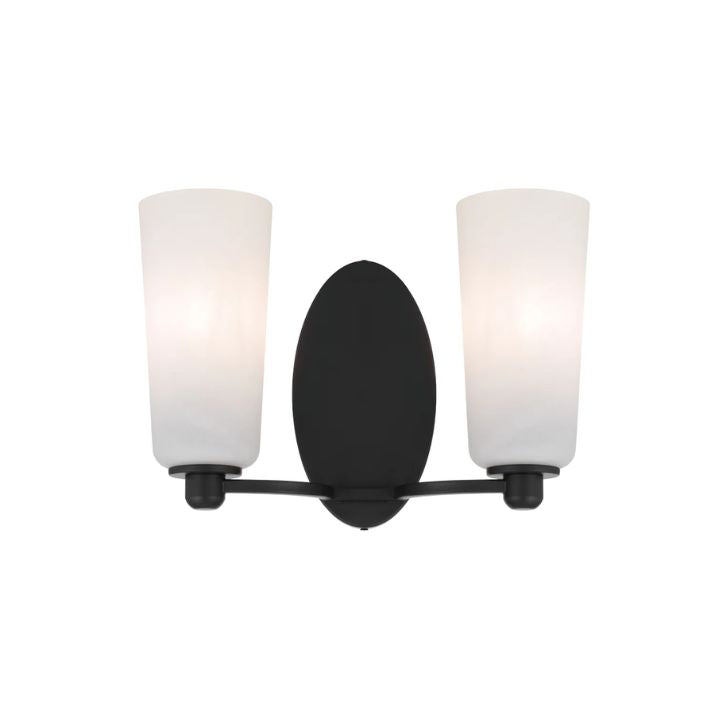 Brevan 2 Light Wall Bracket - Black