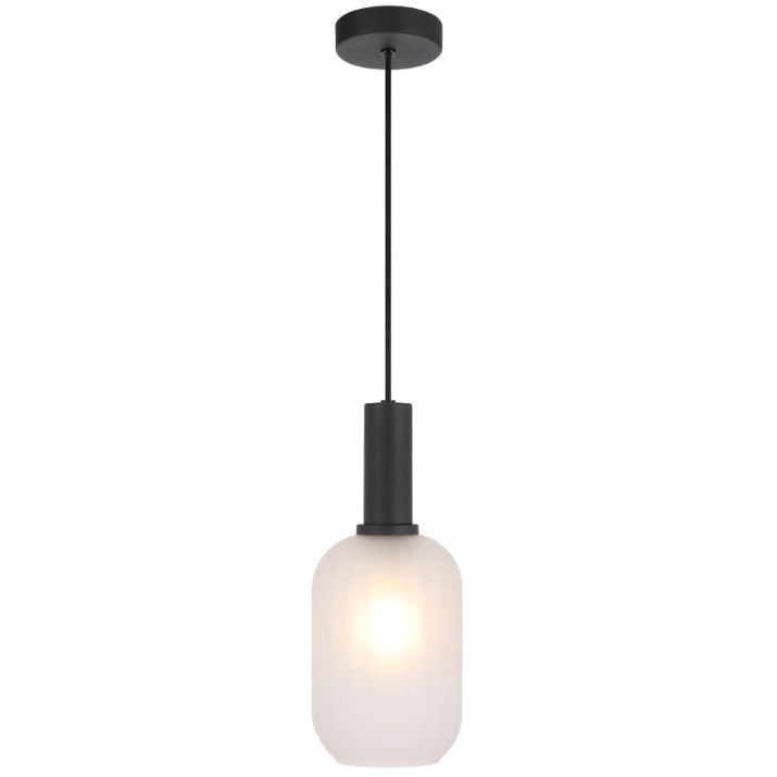 AOSTA 13CM Pendant Light - Black / Frost