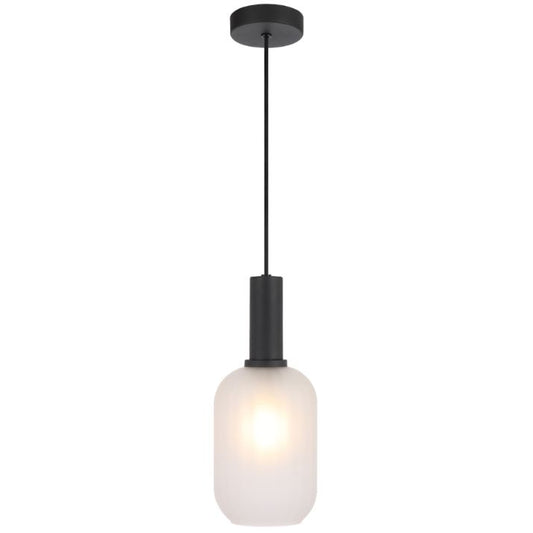 AOSTA 13CM Pendant Light - Black / Frost