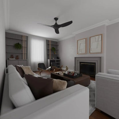 Calibo Smart CloudFan 48" (1220mm) ABS Energy Efficient DC Ceiling Fan and Remote - White