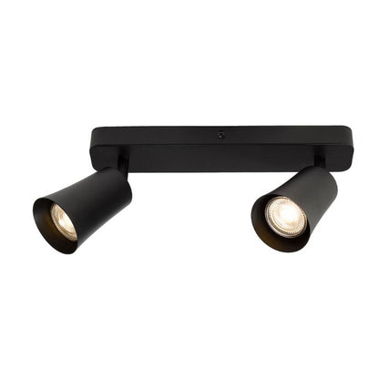 BURTON 2 Light Ceiling Spot Light - Black