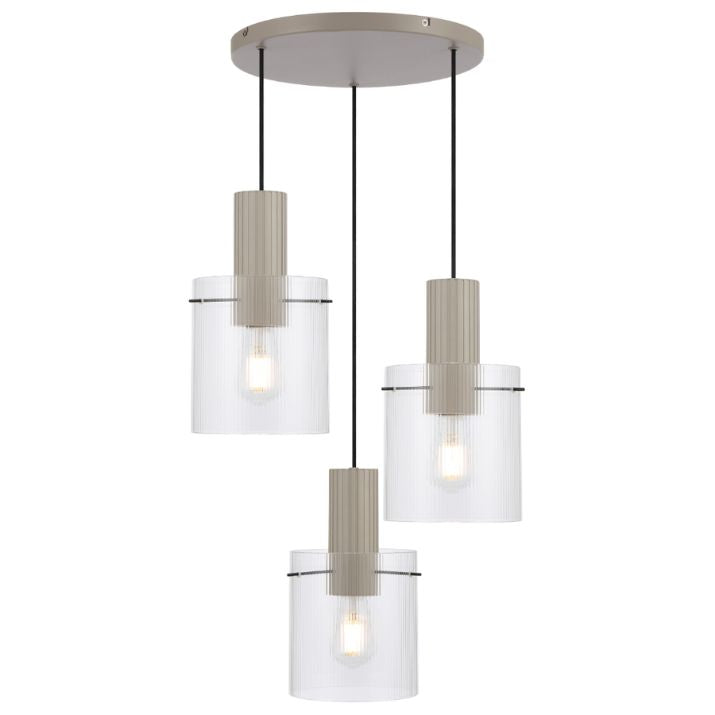 MIKA 3 Pendant Light - Grey