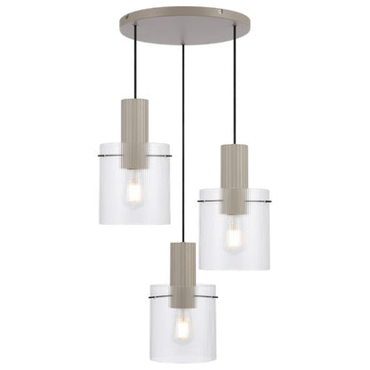 MIKA 3 Pendant Light - Grey